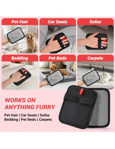 Guantes de Acicalamiento Korwuira 2 Piezas para Mascotas