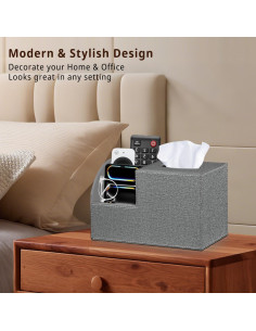 Cubierta de Caja de Tejidos BLIENCE Cuadrada con Almacenamiento 2