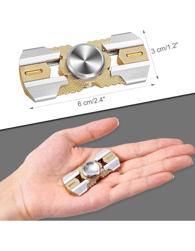 Spinner Antiestrés PAPUKA Plata 6.1 cm Alivio de Ansiedad