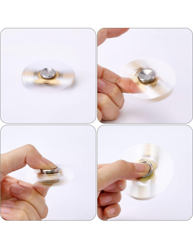 Spinner Antiestrés PAPUKA Plata 6.1 cm Alivio de Ansiedad