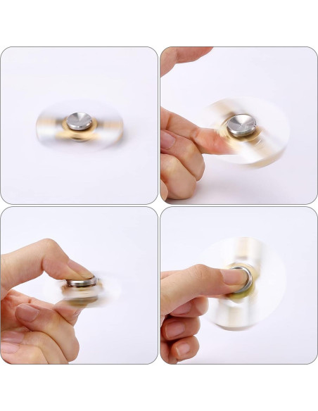 Spinner Antiestrés PAPUKA Plata 6.1 cm Alivio de Ansiedad