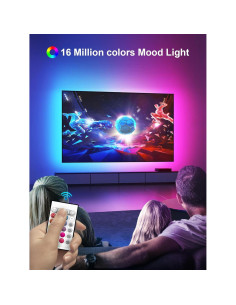 Luces LED GIPOYENT 5m RGB para TV 45-75" con Bluetooth 2