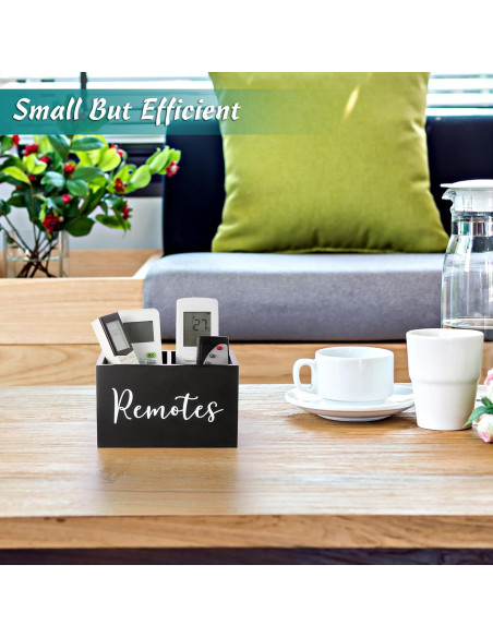 Soporte de Control Remoto DRASTAR Negro 2 Compartimentos Madera