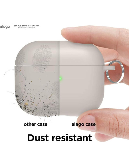 Funda elago Liquid Hybrid para AirPods 3 - Protección Triple, Color Piedra