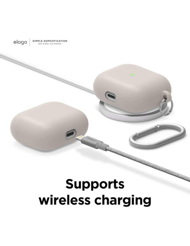 Funda elago Liquid Hybrid para AirPods 3 - Protección Triple, Color Piedra