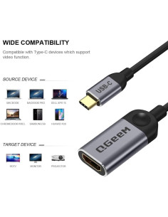 Adaptador QGeeM USB-C a HDMI 4K 30Hz para MacBook y iPhone 2