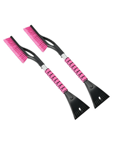 Cepillo y Raspador de Nieve OUSHASAA 68.58 cm Rosa 2 Piezas