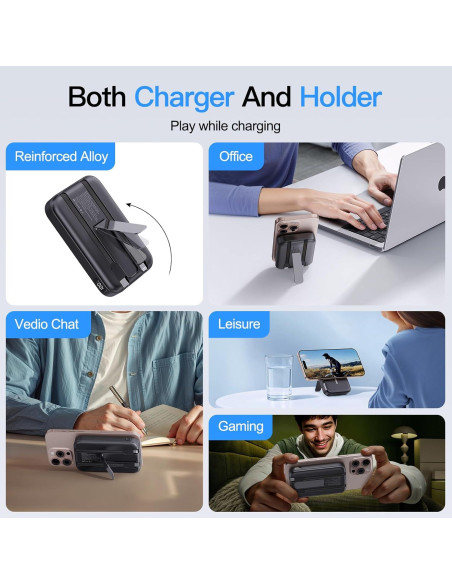 Cargador Portátil Inalámbrico VTIAEK 16800mAh 15W Negro