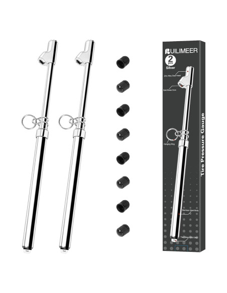 Juego de 2 medidores de presión neumáticos Builimeer 10-150 PSI
