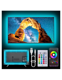 Luces LED RGB NBBUFF 6m para TV 32-80" con control remoto