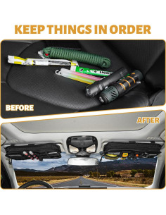 Organizador de Visera de Coche MAIKER con Cremallera y Molle 2