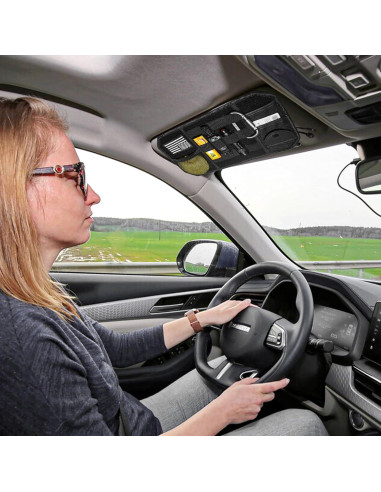 Organizador de Visera de Coche MAIKER con Cremallera y Molle