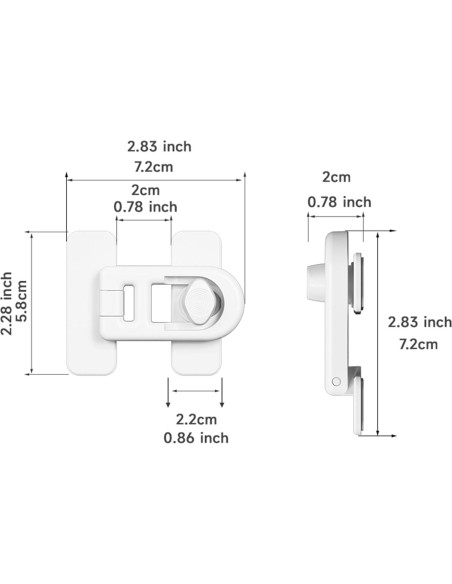 Cerraduras de Refrigerador a Prueba de Niños - 2 Piezas - Negro