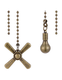 Cadenas de Tirón Decorativas para Ventilador de Techo Kelduemi