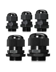Kit de 40 Glands de Cable PG7 NPT 1/4" 1/2" 3/4" 1" Negro IP68