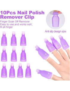 Kit Removedor de Esmalte de Uñas KADS - 10 Clips + 5 Capsulas 2