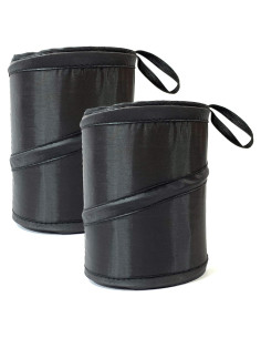 Basurero Plegable para Auto KITBEST 2 Pack Negro 1 Galón
