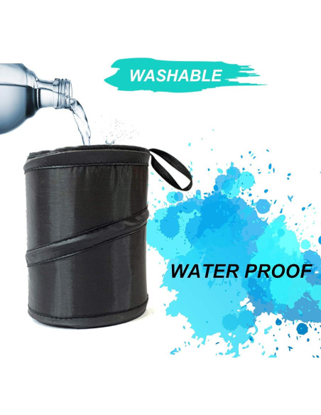 Basurero Plegable para Auto KITBEST 2 Pack Negro 1 Galón