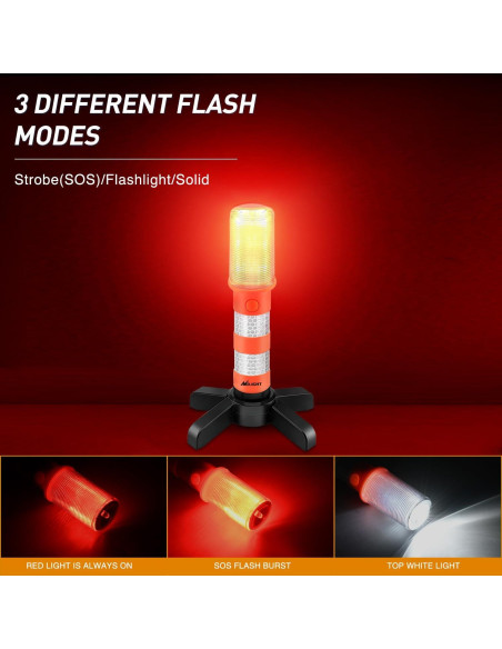 Kit de Luces de Emergencia LED Nilight - 4 Piezas, Soporte y Baterías