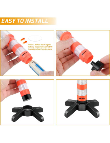 Kit de Luces de Emergencia LED Nilight - 4 Piezas, Soporte y Baterías