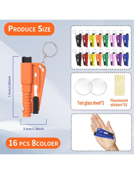 Herramienta de Escape 3 en 1 Fonestuff - Rompe Ventanas y Cortador de Cinturón