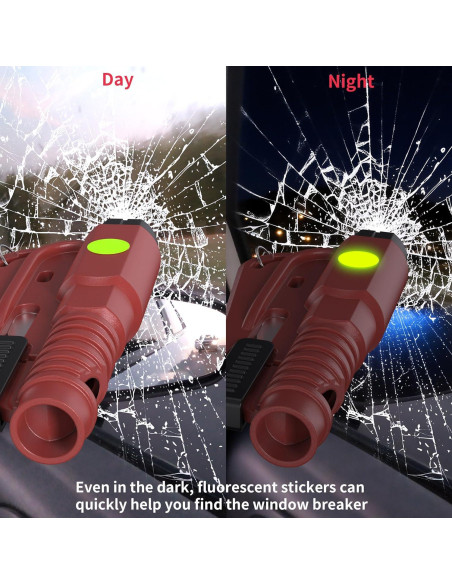 Herramienta de Escape 3 en 1 Fonestuff - Rompe Ventanas y Cortador de Cinturón