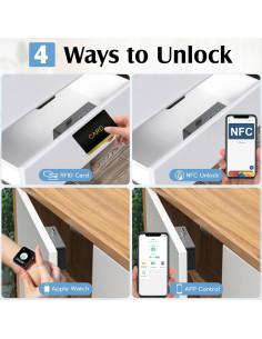 Cerradura de Cajón RFID eLinkSmart YL-F3BC Bluetooth Negra 2