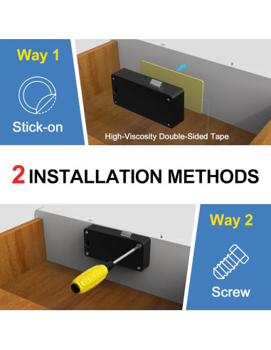 Cerradura de Cajón RFID eLinkSmart YL-F3BC Bluetooth Negra