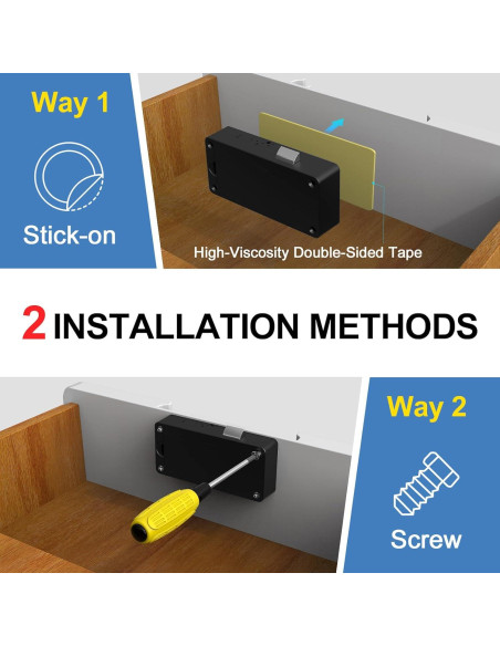 Cerradura de Cajón RFID eLinkSmart YL-F3BC Bluetooth Negra