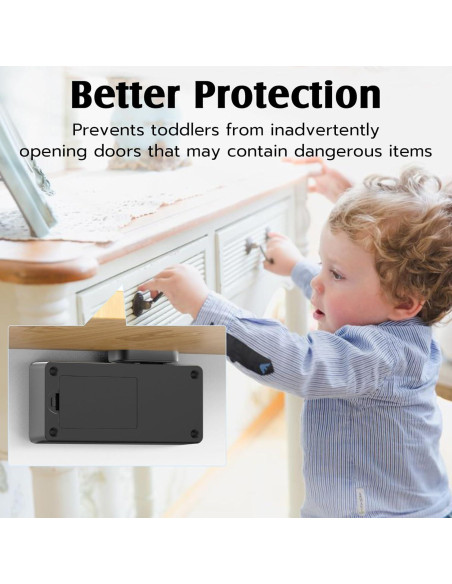 Cerradura de Cajón RFID eLinkSmart YL-F3BC Bluetooth Negra