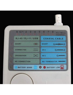 Probador de Cable de Red 4 en 1 Optimal Shop RJ11 RJ45 BNC 2