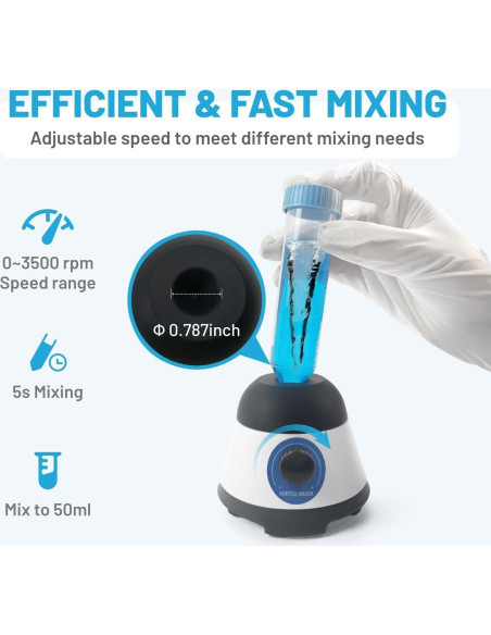 Mezclador Vortex VISOSCI Táctil 0-3500RPM para Pinturas