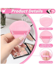 Esponjas de Maquillaje Caffox 60 Piezas Triangulares Terciopelo 2