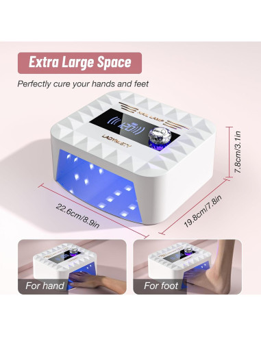 Lámpara UV Recargable 268W LadyMisty para Uñas de Gel