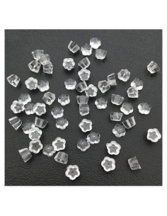 500 Tapones de Aretes de Silicona Chunney 5mm Transparentes