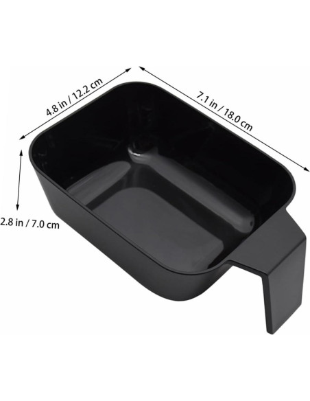 2 Tazones para Tinte de Cabello Beatifufu 18x12.2cm Negro