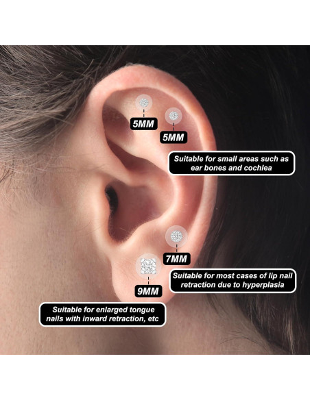 60 Discos de Perforación Silicona LIQWEI para Aretes