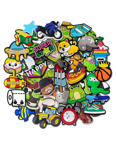 40 Encantos Aleatorios para Zapatos Brstjewey - PVC Divertidos