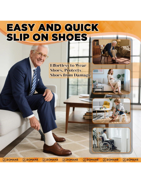 Cuerno de Zapato Largo ZOMAKE 40.64 cm para Personas Mayores