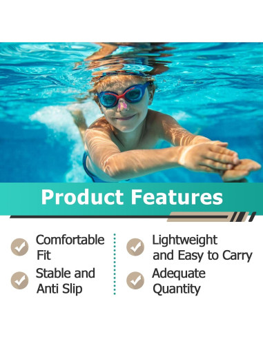 28 Tapones de Nariz para Nadar Gfdoso Silicona 7 Colores