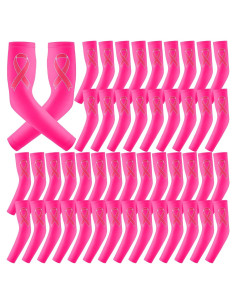 Mangas de Compresión Rosa Zhehao 24 Pares para Cáncer de Mama