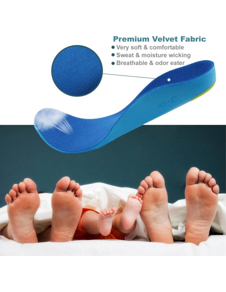 Plantillas ortopédicas Bellcon para niños con soporte de arco alto Plantillas ortopédicas Bellcon para niños con soporte de arco alto