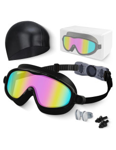 Gafas de natación para niños UV y antiempañante con gorro