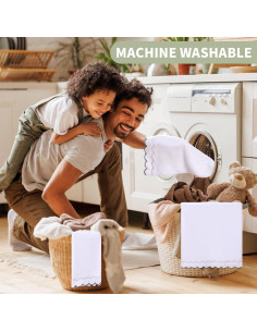 Juego de 2 Toallas de Mano 100% Algodón RRBXIA Gris y Negro 600 GSM 2