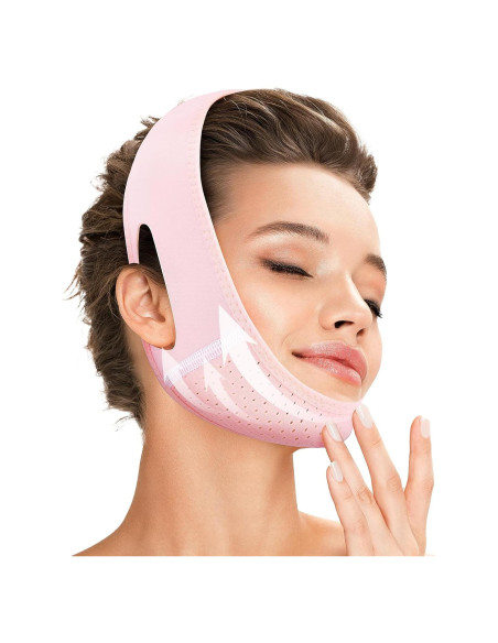 Mascarilla Reutilizable Juskaa para Doble Barbilla Rosa Claro M