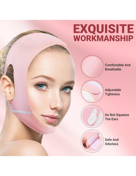 Mascarilla Reutilizable Juskaa para Doble Barbilla Rosa Claro M