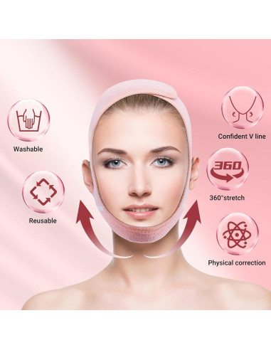 Mascarilla Reutilizable Juskaa para Doble Barbilla Rosa Claro M