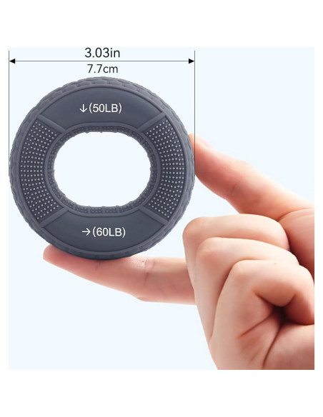 Juego de Fortalecedores de Agarre Hryspbvm - Silicona 50-80 lb