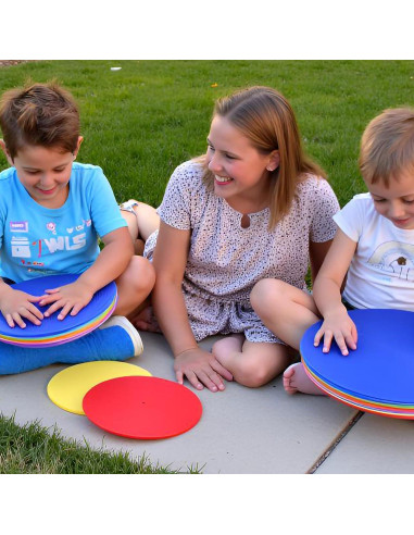 12 Conos de Agilidad KHYMOHP 22.86 cm Antideslizantes Multicolor