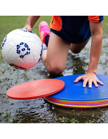 12 Conos de Agilidad KHYMOHP 22.86 cm Antideslizantes Multicolor